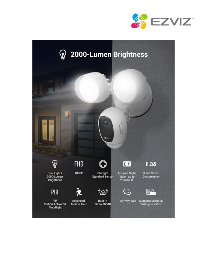 EZVIZ LC1C Smart Security light Camera